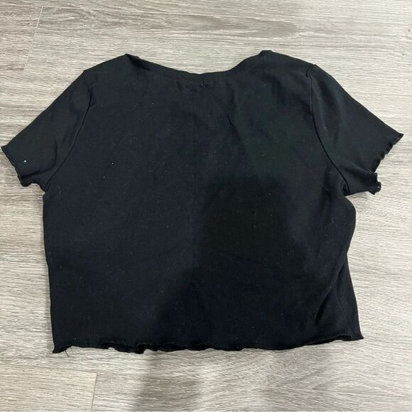 3/25 Garage Cherie Baby Tee Ruffles Cursive Red Large - Picture 2 of 4